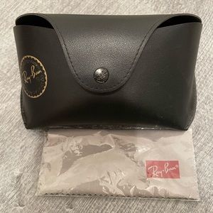 Ray Ban sunglasses Case with Lenses Cleaner (Case and Cleaner only. No glasses)